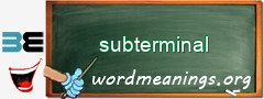 WordMeaning blackboard for subterminal